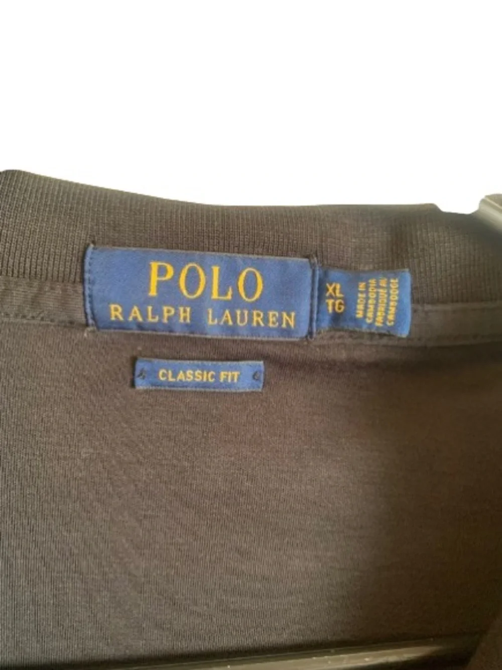 Polo Ralph Lauren Black Polo Shirt XL Classic Fit Mens